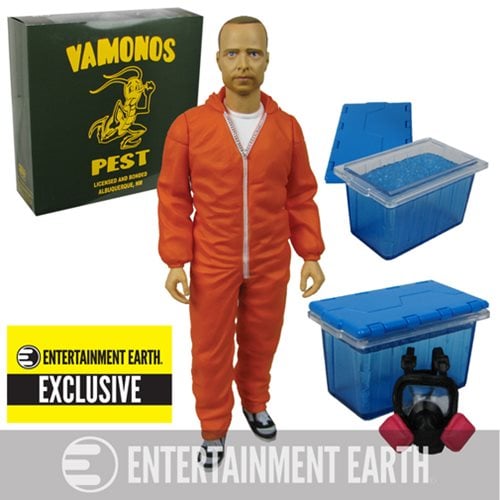 Breaking Bad Jesse Pinkman Orange Hazmat Suit Action Figure - Entertainment Earth Exclusive